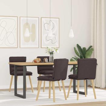 ARDEBO.de - Esszimmerstühle 4 Stk. Dunkelbraun Stoff