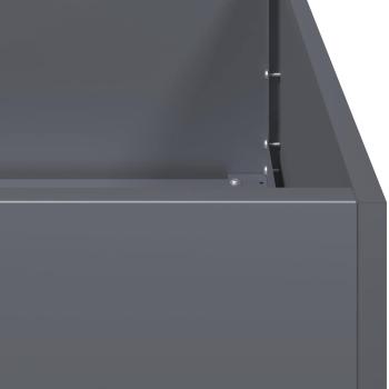 Pflanzkübel Anthrazit 120x40x80 cm Kaltgewalzter Stahl