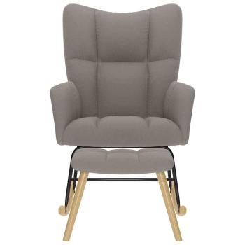Schaukelsessel mit Hocker Taupe Stoff