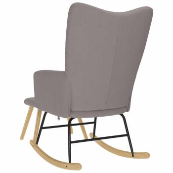 Schaukelsessel mit Hocker Taupe Stoff
