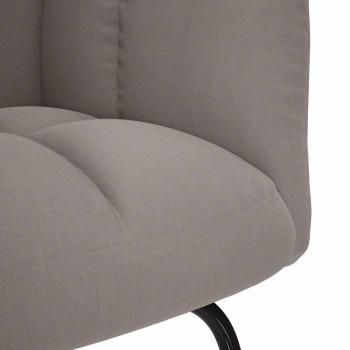 Schaukelsessel mit Hocker Taupe Stoff