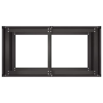 Pflanzkübel Schwarz 80x40x80 cm Kaltgewalzter Stahl
