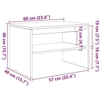 TV-Schrank Räuchereiche 60x40x40 cm Holzwerkstoff