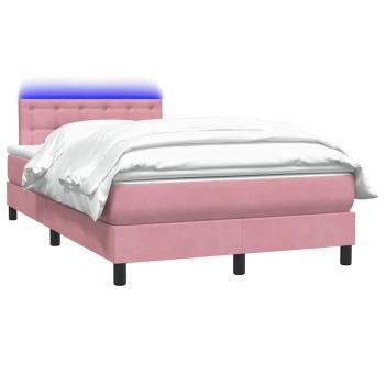 Boxspringbett mit Matratze Rosa 120x220 cm Samt