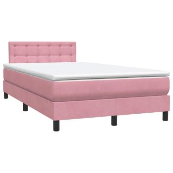 Boxspringbett mit Matratze Rosa 120x220 cm Samt