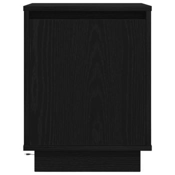 Nachttisch mit LED-Leuchten Schwarz 38x34x50 cm