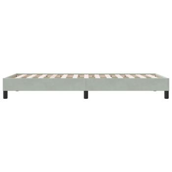 Boxspringbett ohne Matratze Hellgrau 90x210 cm Samt