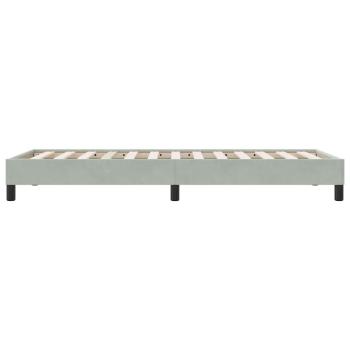 ARDEBO.de - Boxspringbett ohne Matratze Hellgrau 100x210 cm Samt
