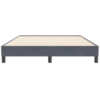Boxspringbett ohne Matratze Dunkelgrau 140x210 cm Samt