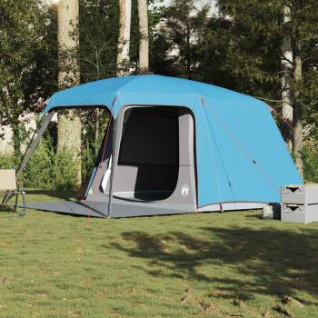 ARDEBO.de - Campingzelt mit Vorzelt 5 Personen Blau Wasserdicht