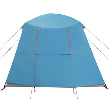 Campingzelt mit Vorzelt 5 Personen Blau Wasserdicht