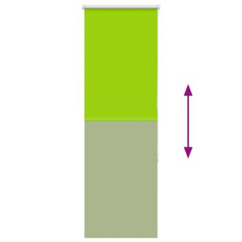 Verdunkelungsrollo Grün 50x130 cm Stoffbreite 45,7 cm Polyester