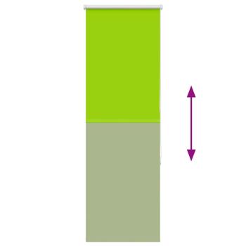 Verdunkelungsrollo Grün 40x130 cm Stoffbreite 35,7 cm Polyester