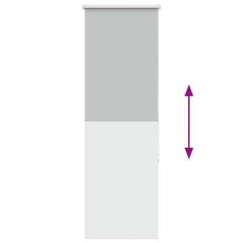Verdunkelungsrollo Hellgrau 40x130 cm Stoffbreite 35,7 cm