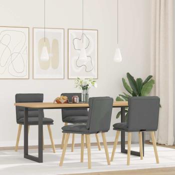 ARDEBO.de - Esszimmerstühle 4 Stk. Dunkelgrau Stoff