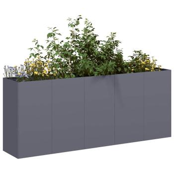 ARDEBO.de - Pflanzkübel Anthrazit 200x40x80 cm Kaltgewalzter Stahl