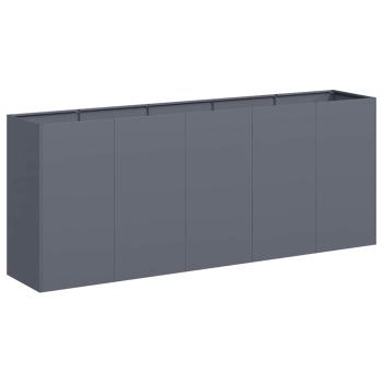 Pflanzkübel Anthrazit 200x40x80 cm Kaltgewalzter Stahl