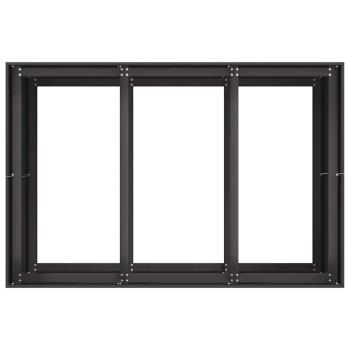 Pflanzkübel Schwarz 120x80x80 cm Stahl