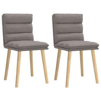 ARDEBO.de - Esszimmerstühle 2 Stk. Taupe Stoff