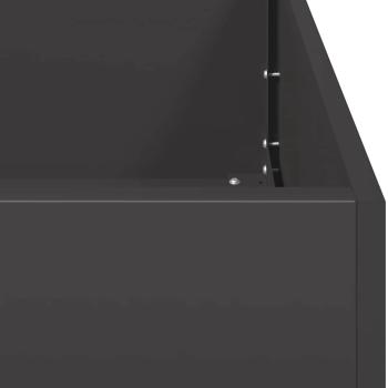 Pflanzkübel Schwarz 120x80x40 cm Stahl