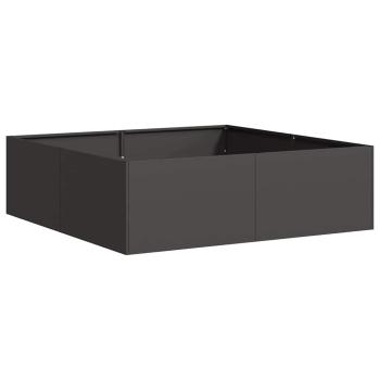 Pflanzkübel Schwarz 100x100x30 cm Stahl