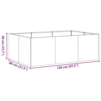 Pflanzkübel Anthrazit 120x80x40 cm Stahl