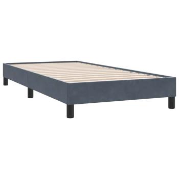 Boxspringbett mit Matratze Dunkelgrau 80x210 cm Samt