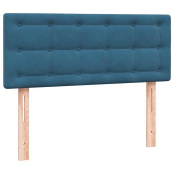 Boxspringbett mit Matratze Dunkelblau 120x220 cm Samt