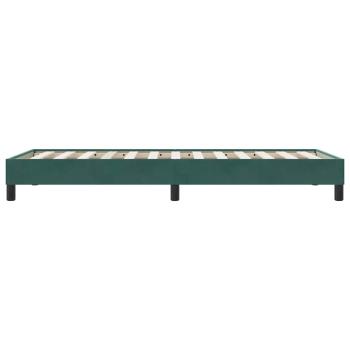 ARDEBO.de - Boxspringbett ohne Matratze Dunkelgrün 80x210 cm Samt