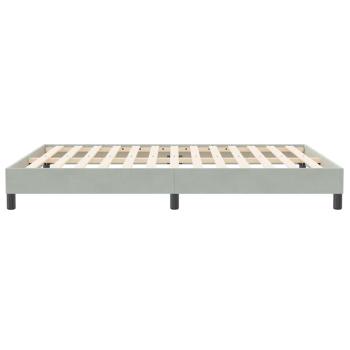 Boxspringbett ohne Matratze Hellgrau 140x210 cm Samt