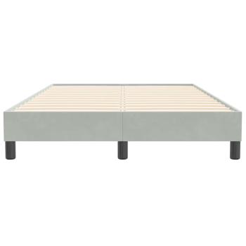 Boxspringbett ohne Matratze Hellgrau 120x210 cm Samt
