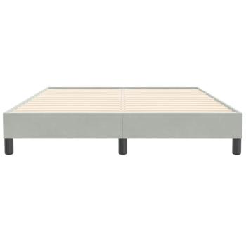 Boxspringbett ohne Matratze Hellgrau 160x210 cm Samt