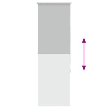 Verdunkelungsrollo Hellgrau 45x130 cm Stoffbreite 40,7 cm