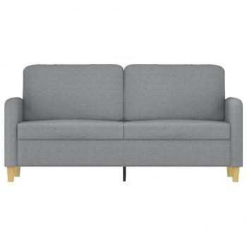 2-Sitzer-Sofa Hellgrau 140 cm Stoff