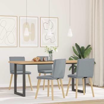 ARDEBO.de - Esszimmerstühle 4 Stk. Hellgrau Stoff