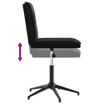 Esszimmerstühle 6 Stk. Schwarz Samt