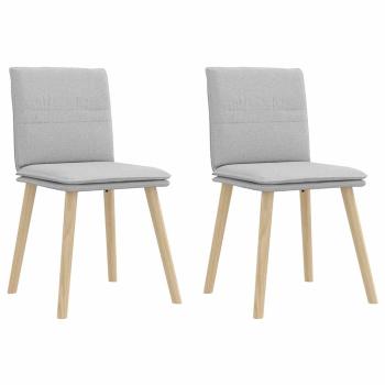 ARDEBO.de - Esszimmerstühle 2 Stk. Wolkengrau Stoff