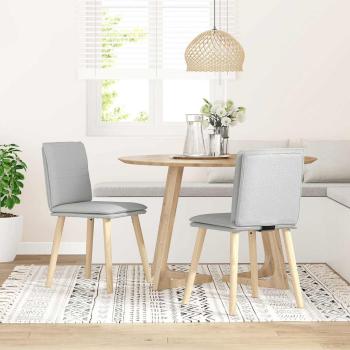 Esszimmerstühle 2 Stk. Wolkengrau Stoff