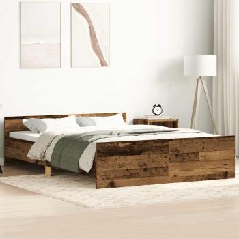 ARDEBO.de - Bettgestell ohne Matratze Altholz-Optik 120x200cm Holzwerkstoff