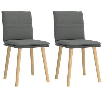 ARDEBO.de - Esszimmerstühle 2 Stk. Dunkelgrau Stoff
