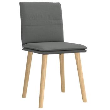 Esszimmerstühle 2 Stk. Dunkelgrau Stoff