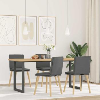 ARDEBO.de - Esszimmerstühle 4 Stk. Dunkelgrau Stoff