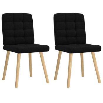 ARDEBO.de - Esszimmerstühle 2 Stk. Schwarz Stoff