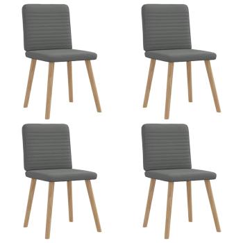 ARDEBO.de - Esszimmerstühle 4 Stk. Dunkelgrau Stoff