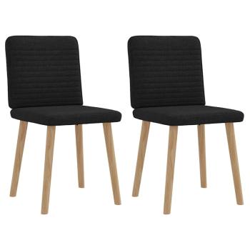 ARDEBO.de - Esszimmerstühle 2 Stk. Schwarz Stoff