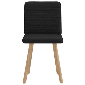 Esszimmerstühle 2 Stk. Schwarz Stoff