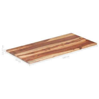 Tischplatte Massivholz Palisander 25-27 mm 60×100 cm