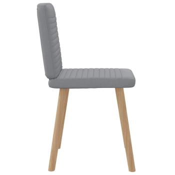 Esszimmerstühle 2 Stk. Hellgrau Stoff