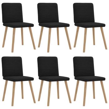 ARDEBO.de - Esszimmerstühle 6 Stk. Schwarz Stoff