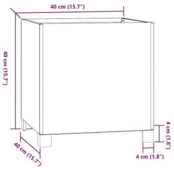Pflanzkübel mit Beinen 2 Stk. Rostig 42x40x43 cm Cortenstahl
